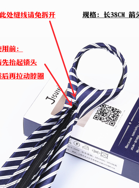 女士领带正装条纹易拉得免打结