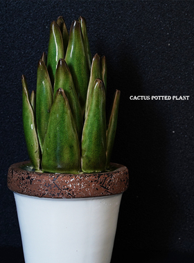 芦荟盆栽造型摆件陶瓷欧式