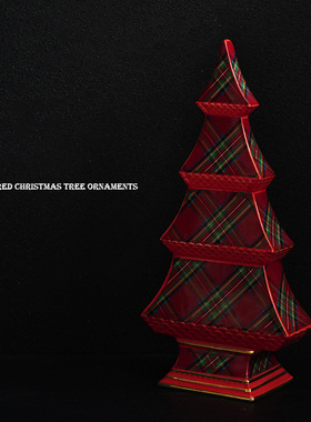 欧式摆件陶瓷复古圣诞树造型