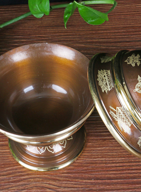 尼泊尔藏式纯铜供水碗