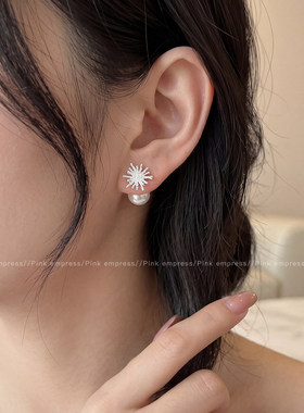 小众独特精致烟花设计珠珠耳环女2026新款轻奢高级感耳针气质耳钉