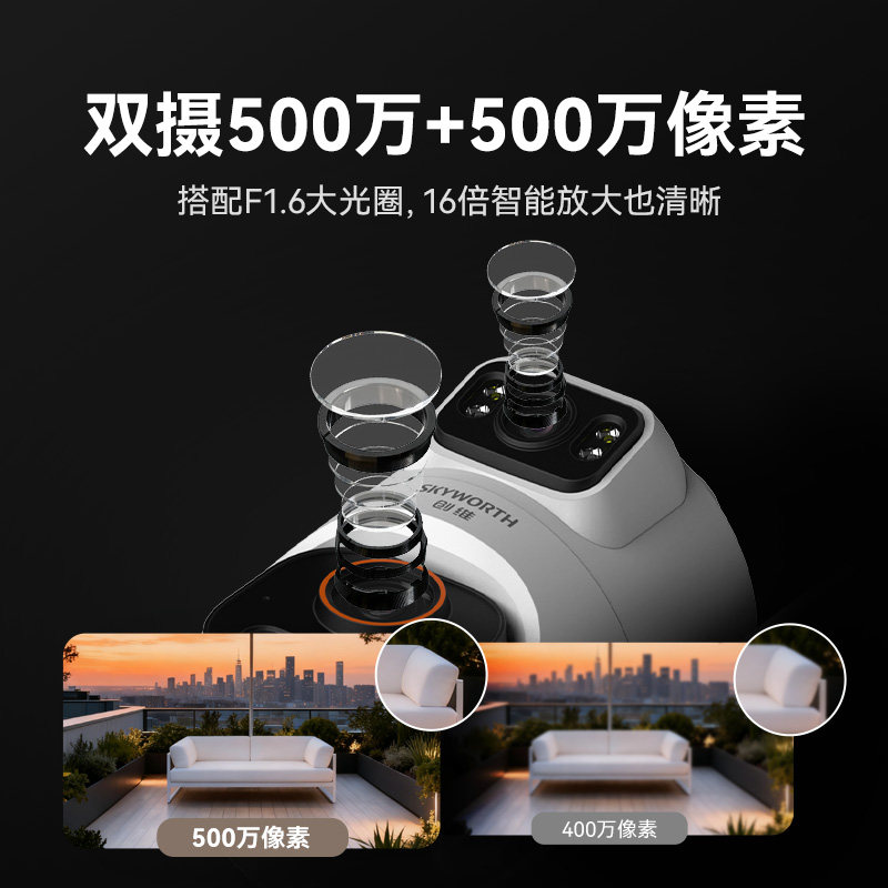 创维4G免流摄像头1000万双摄超清360度防水尘家用室外远程监控器,淘宝优惠券,粉丝福利购,淘宝优惠卷