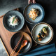 Mu Yilin Japanese round dish household ceramic tableware