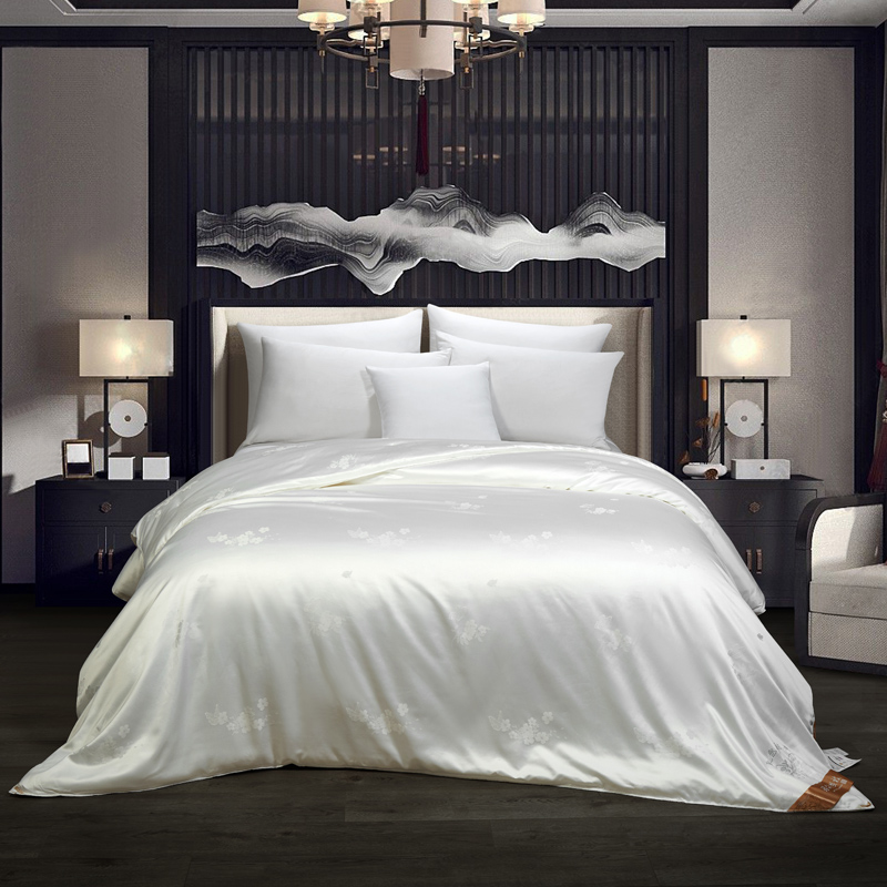 璟瑄家纺100%双宫茧蚕丝被芯保暖冬被单双人空调被春秋被四季被子 - 图0