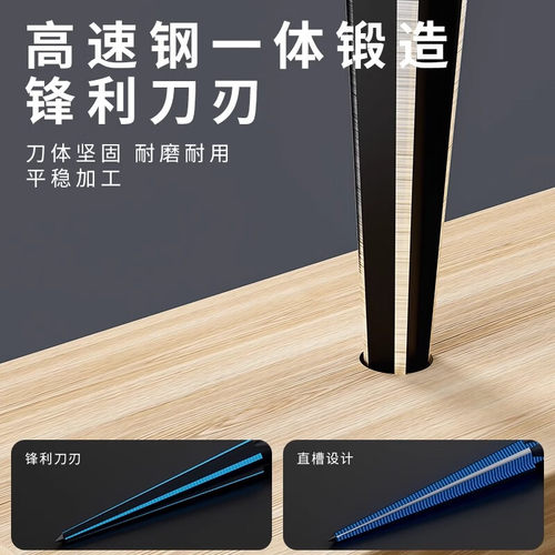 锥度铰刀手用锥形铰刀扩孔器木工开孔神器倒角高速钢电钻铰刀钻头 - 图2