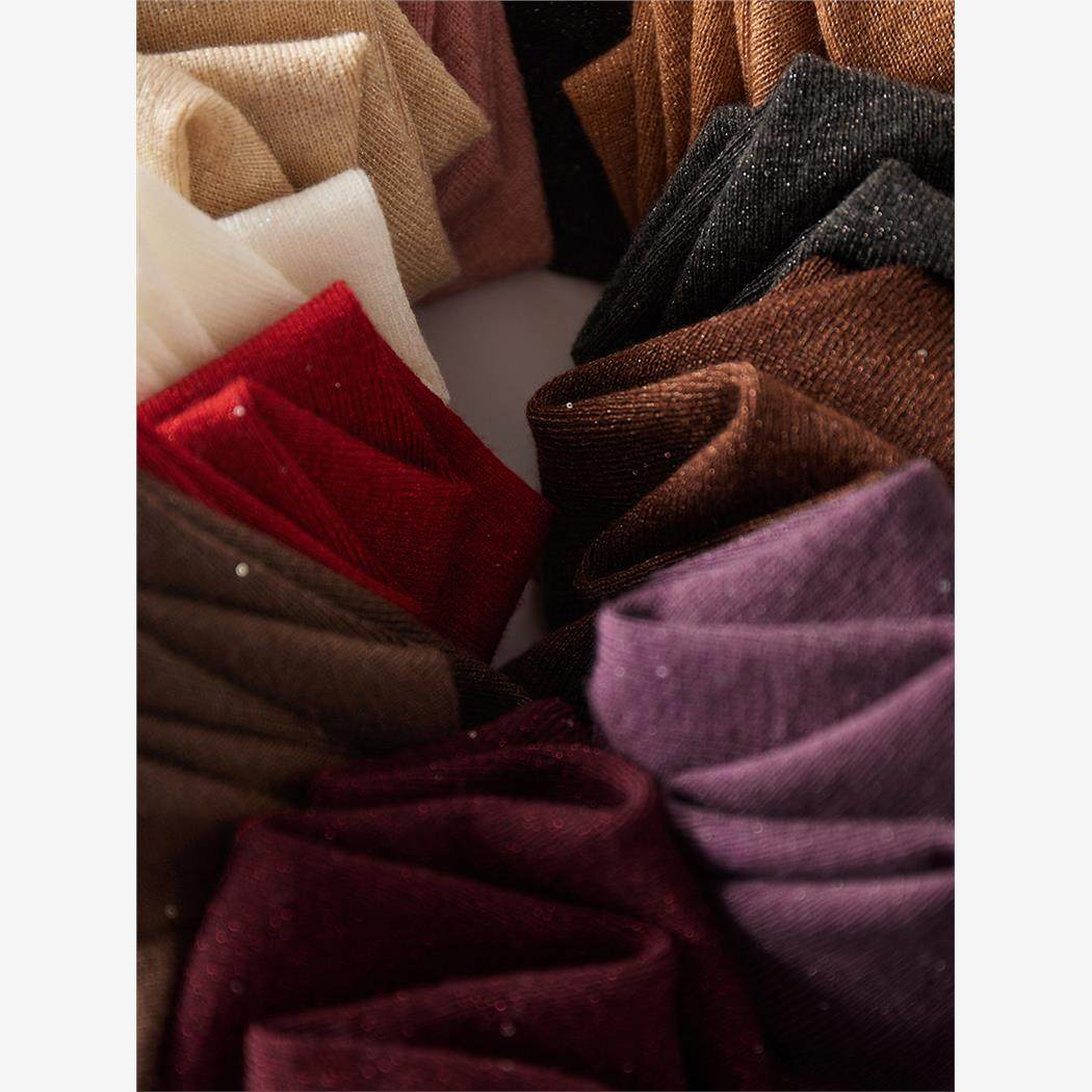 黑色高领针织衫亮丝+亮片打底内搭修身显瘦弹力羊毛毛衣秋冬简约,淘宝优惠券,粉丝福利购,淘宝优惠卷