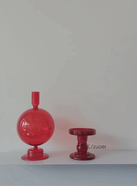 中古水晶蜡烛台玻璃浪漫烛光晚餐