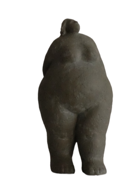 北欧抽象油画风胖女人物树脂摆件