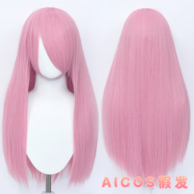 AICOS 60CM长直发万用 古装动漫长发毛娘造型cos假发假毛 - 图0