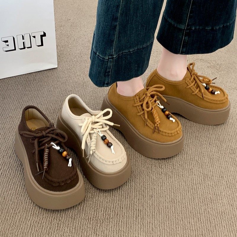 厚底增高小个子勃肯鞋女2025秋季新款大头丑萌松糕乐福鞋博肯单鞋,淘宝优惠券,粉丝福利购,淘宝优惠卷