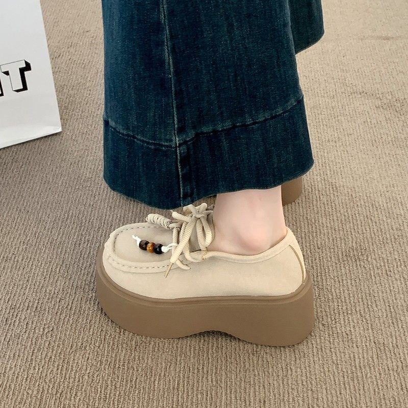 厚底增高小个子勃肯鞋女2025秋季新款大头丑萌松糕乐福鞋博肯单鞋,淘宝优惠券,粉丝福利购,淘宝优惠卷