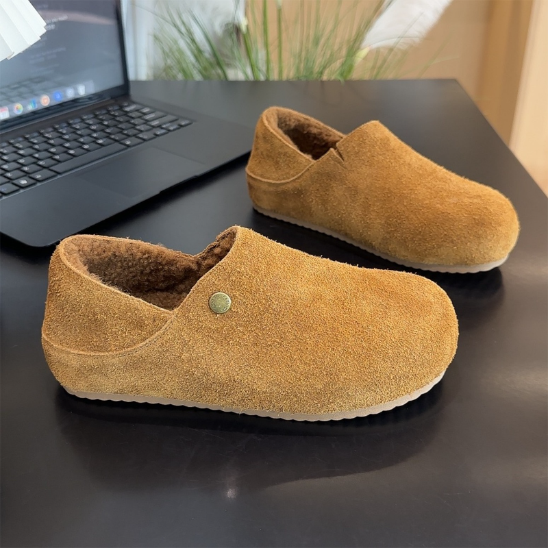 两穿加绒全包勃肯鞋女2025新款秋冬季一脚蹬雪地靴豆豆鞋毛毛棉鞋,淘宝优惠券,粉丝福利购,淘宝优惠卷