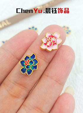 古法沙金莲花花月佳期项链隔珠