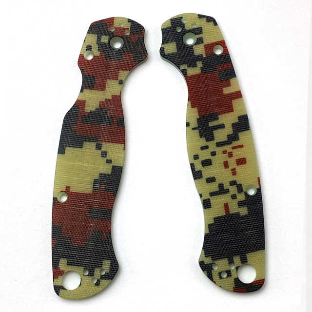 Spider C81 handle patch Spider G10 composite material Spyderco Paramilitary 2 patch