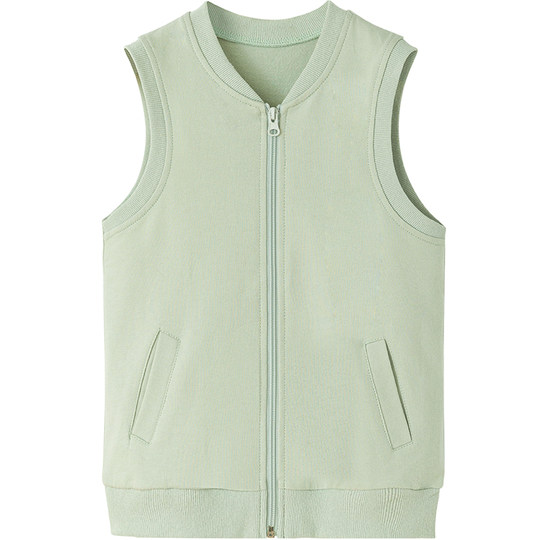 儿童春秋纯棉薄款学生马甲中大童男童马夹背心外穿坎肩休闲春款