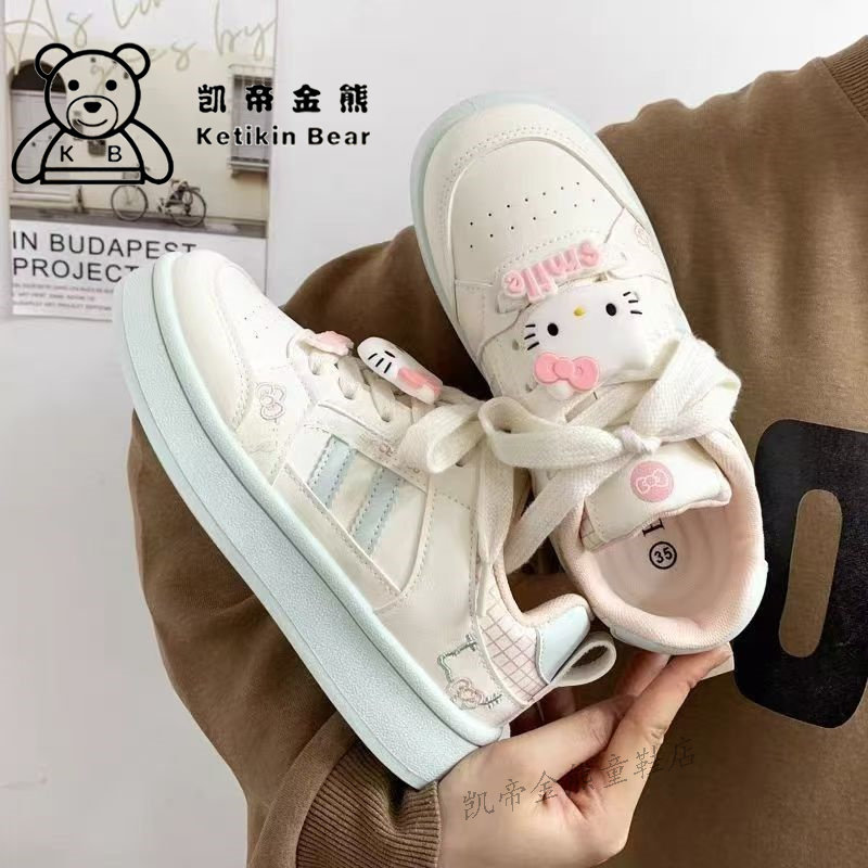 女童板鞋个性面包鞋2026秋季新款儿童运动鞋Kitty鞋子女孩小白鞋,淘宝优惠券,粉丝福利购,淘宝优惠卷