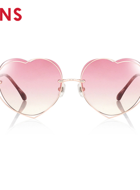 爱心大框JINS防紫外线墨镜甜美女