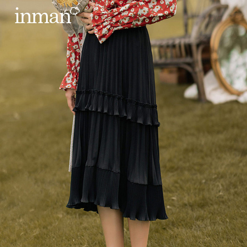 茵曼旗舰店女2020秋装新款半身裙 茵曼筱茵半身裙