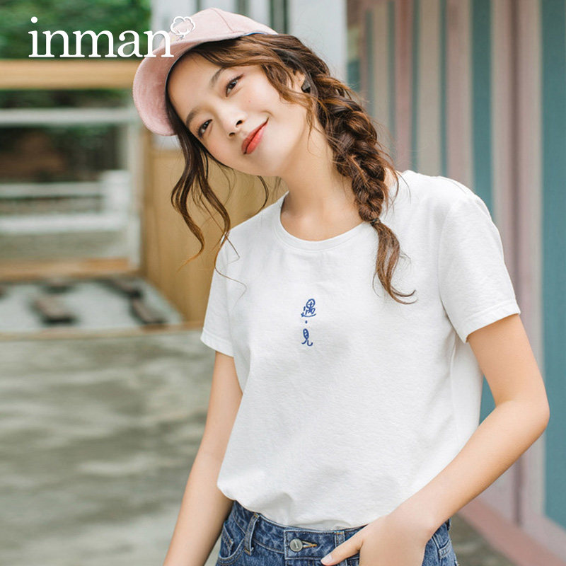 茵曼旗舰店短袖2020夏季新款潮t恤 茵曼筱茵T恤
