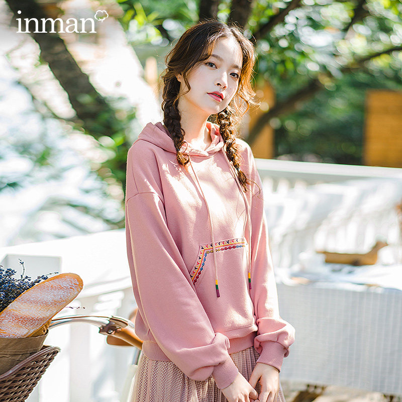 茵曼旗舰店连帽2020新款秋季卫衣 茵曼筱茵卫衣/绒衫