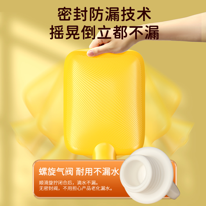 热水袋注水暖肚子暖水袋暖手宝女学生敷肚子可爱毛绒热敷硅胶小号-图3