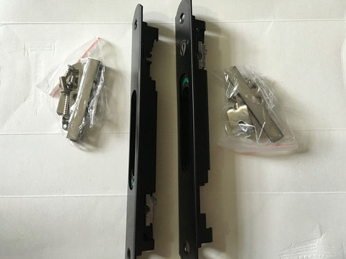 黑色不锈钢双面90直条勾锁条形锁铝合金门窗移门推拉门无钥匙款 - 图0
