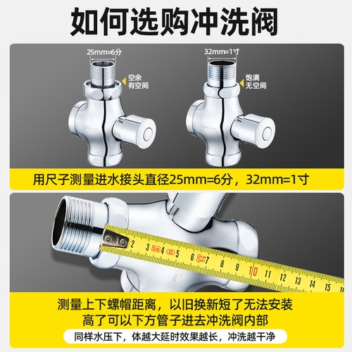 厕所冲水阀手按式蹲便器按压冲洗阀卫生间延时阀门开关大便池蹲坑 - 图2