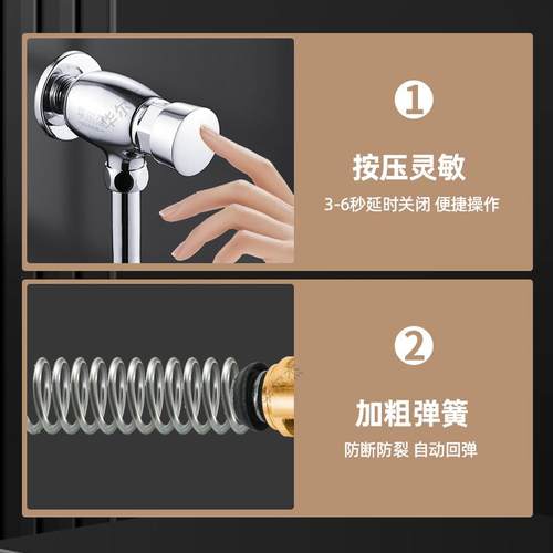 小便器冲水阀手按式小便池冲水阀小便斗按压式延时阀厕所冲洗阀门 - 图2