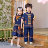 Ханьфу, костюм мальчика цветочника, детский этнический комплект, китайский стиль, детская одежда, этнический стиль