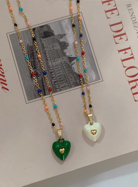 小众设计师桃心爱心轻奢项链
