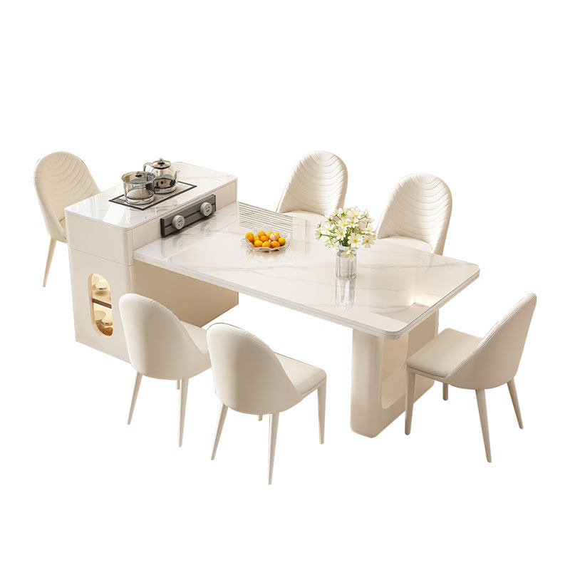 馨佰利岩板岛台餐桌一体多功能家用轻奢茶台两用奶油现代简约餐桌,淘宝优惠券,粉丝福利购,淘宝优惠卷