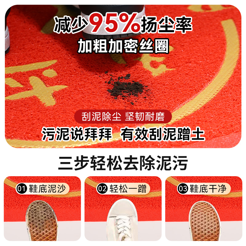 地垫入户门门垫进门家用门口脚垫丝圈门外出入平安门前垫地毯垫子 - 图1