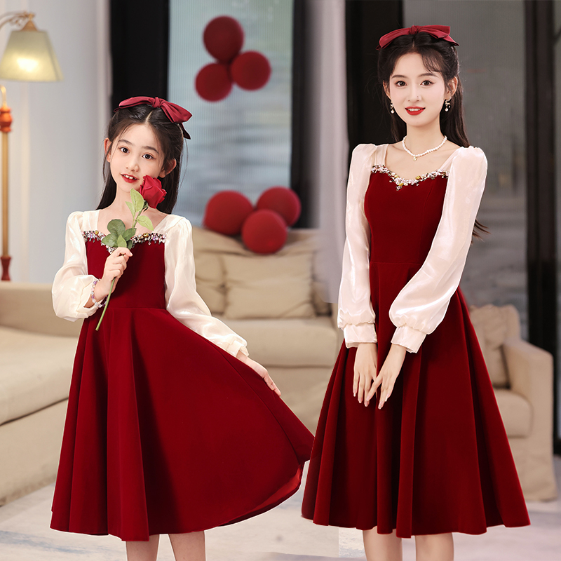 新款儿童合唱演出服长袖少儿诗歌朗诵歌咏比赛口才演讲男女童礼服 - 图1