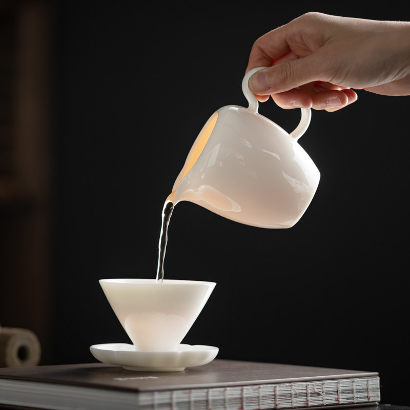 苏氏陶瓷羊脂玉瓷公道杯陶瓷茶海德化白瓷分茶器功夫茶具大号公杯,淘宝优惠券,粉丝福利购,淘宝优惠卷