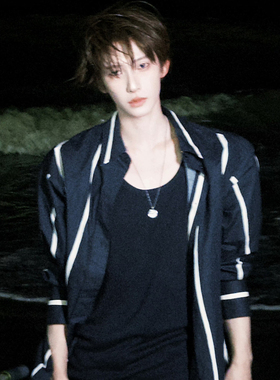 刘宇同款项链潮酷毛衣链