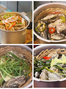 高压锅竹笼装饰镂空竹筐生蚝收纳餐厅竹编超市草编篮子夏季便携