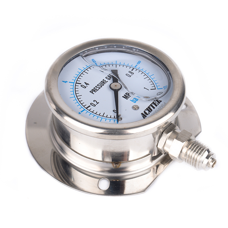 ACUTEK 径向带边船用不锈钢耐震压力表 YN60BF-T 1.6MPA  M14*1.5 - 图3