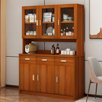 Dining Side Cabinet New Chinese Wine Cabinet Living-room Glass Bowl Cupboard Storage SOLID WOOD LEGS MODERN MINIMA TEA WATER CABINET