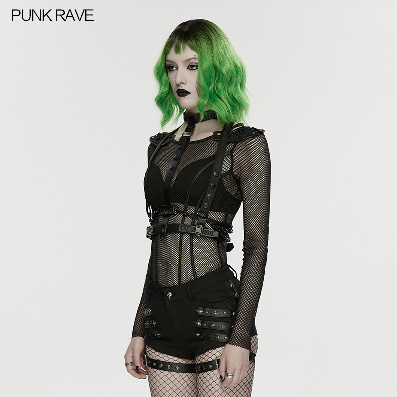 朋克风个性撞钉拼接短裤直筒裤女2026年春夏新款低腰性感紧身裤潮,淘宝优惠券,粉丝福利购,淘宝优惠卷