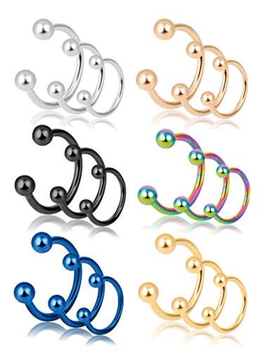 100%钛钢马蹄环 万能环Titanium Captive Rings - 图3