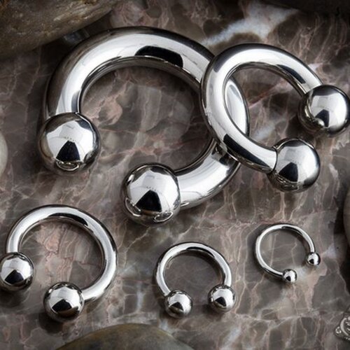 100%钛钢马蹄环 万能环Titanium Captive Rings - 图2