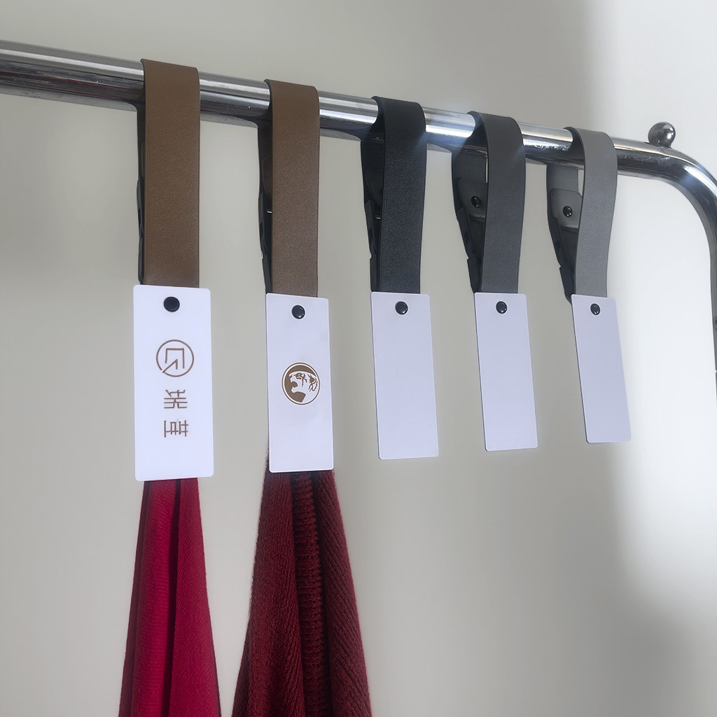 展厅纺织面料样品陈列夹子吊绳卡片PU织带亚克力LOGO打字印制定制,淘宝优惠券,粉丝福利购,淘宝优惠卷