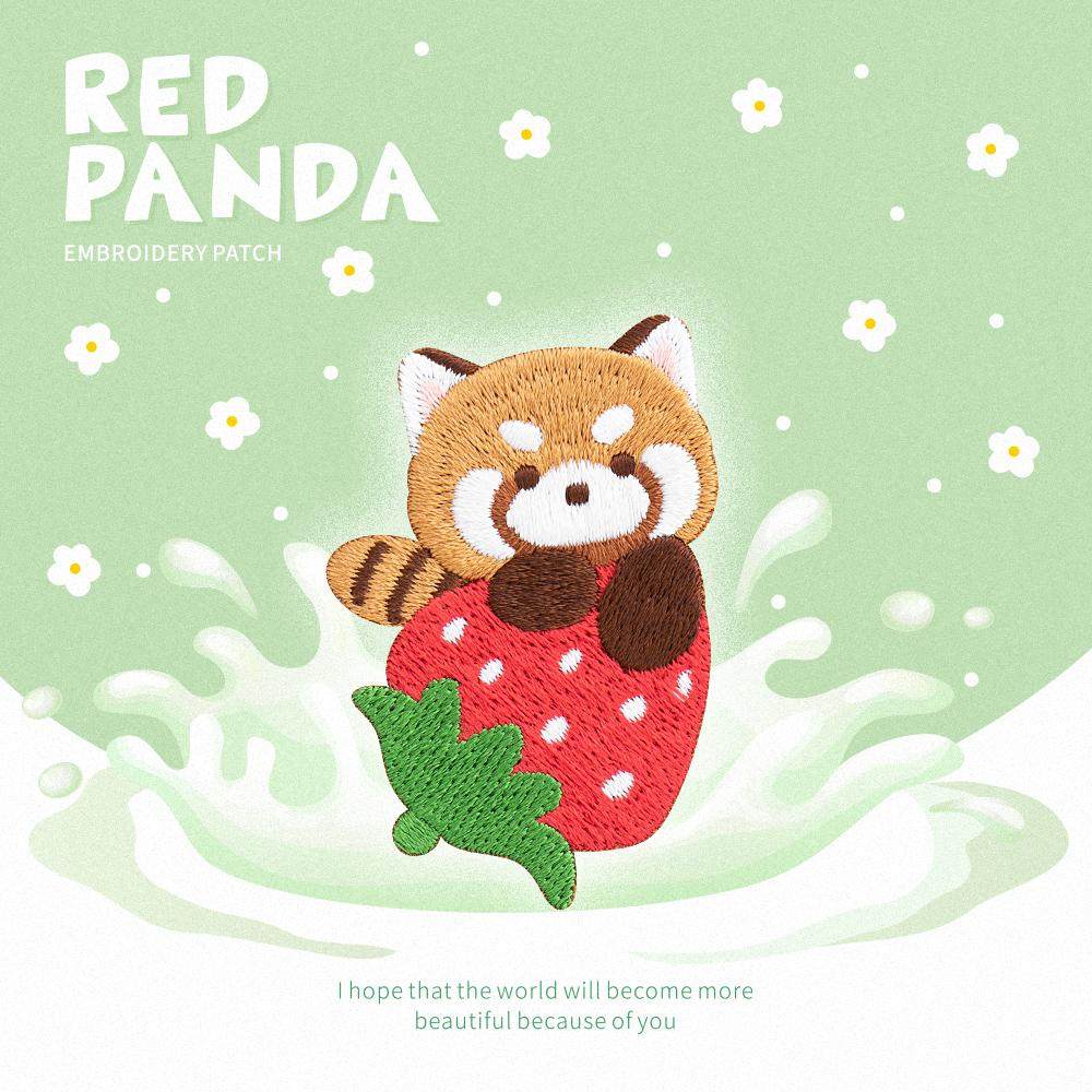 可爱小熊猫刺绣胸针卡通动物别针布艺徽章衣服装饰包包动物园礼品,淘宝优惠券,粉丝福利购,淘宝优惠卷