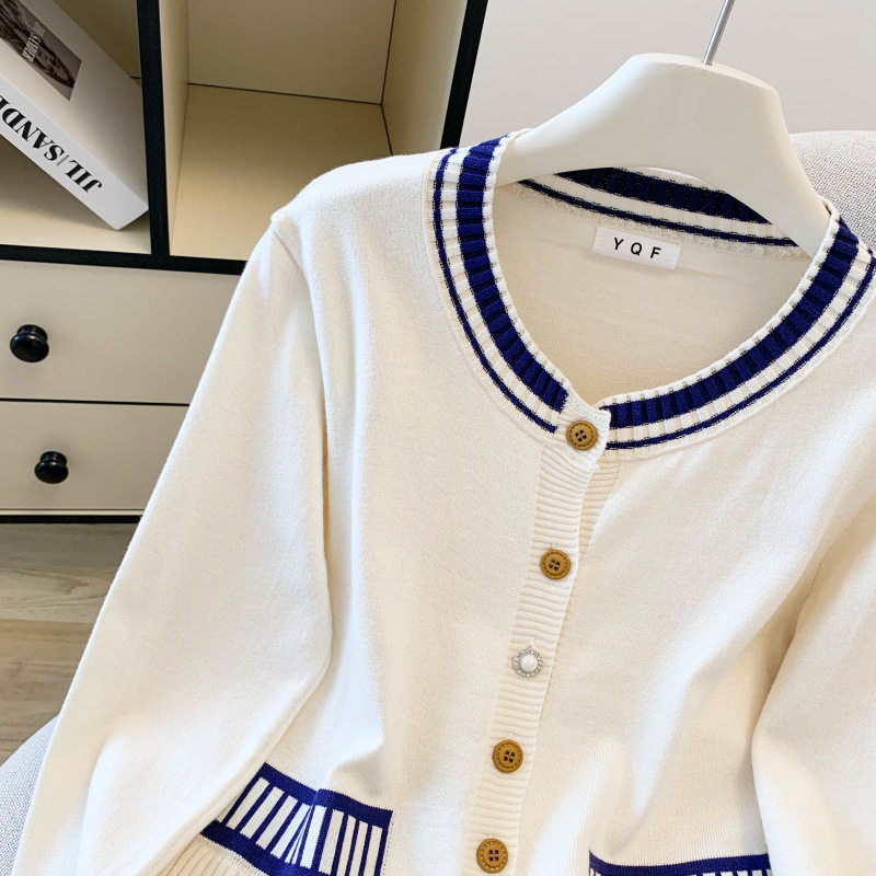 实拍学院风2025秋冬装新款设计感洋气小香风上衣针织衫毛衣开衫女,淘宝优惠券,粉丝福利购,淘宝优惠卷