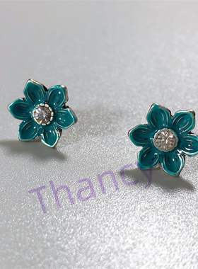 PILGRIM珐琅花朵耳钉手链