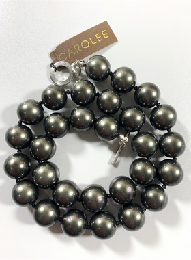 CAROLEE打标大颗琉璃珍珠项链