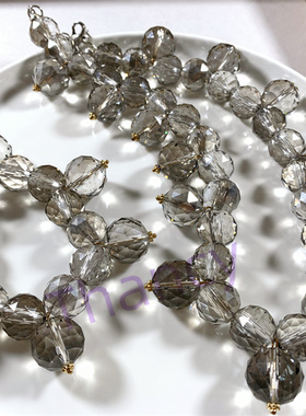 JOANRIVERS切面大颗灰水晶套装