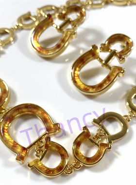 ANNTALY&R豹纹树脂项链耳环套装