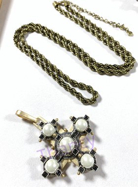 CABI打标十字架宫廷风项链手镯