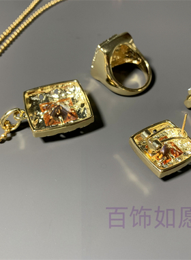 高品质质感方块水晶套装